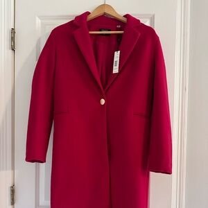 NWT Tahari Long Red Coat